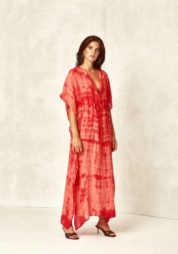 Kaftan Largo Araña Coral de Monica Lendinez