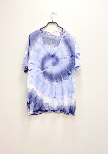 Blusa Tie Dye Manga Corta Azul de Monica Lendinez