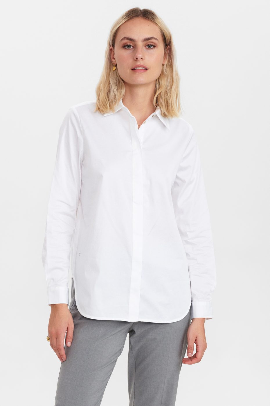 Camisa Basica Algodon Blanca