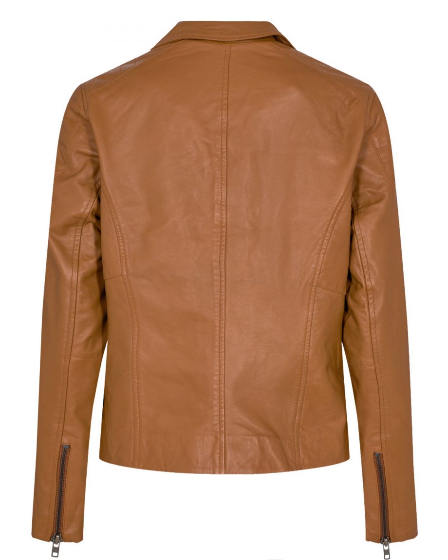Cazadora de Cuero Biker Marron