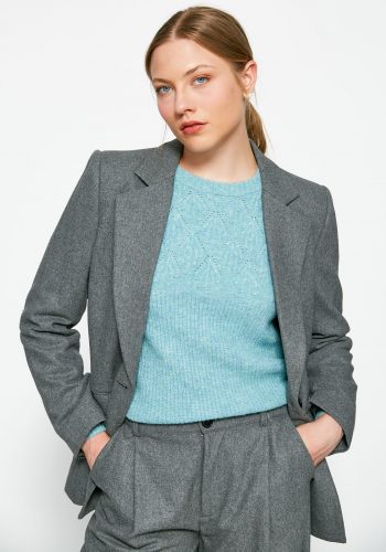 Americana Blazer Lana Gris