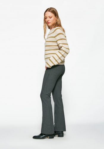 Pantalon Largo Fluido Campana Gris