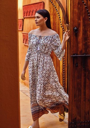 Vestido Largo Barco Estampado