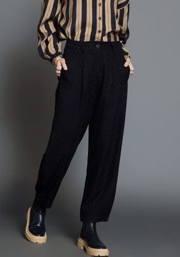 Pantalon Denim Cuadros Negro