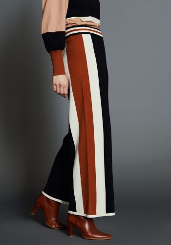 Pantalon Largo Punto Bicolor