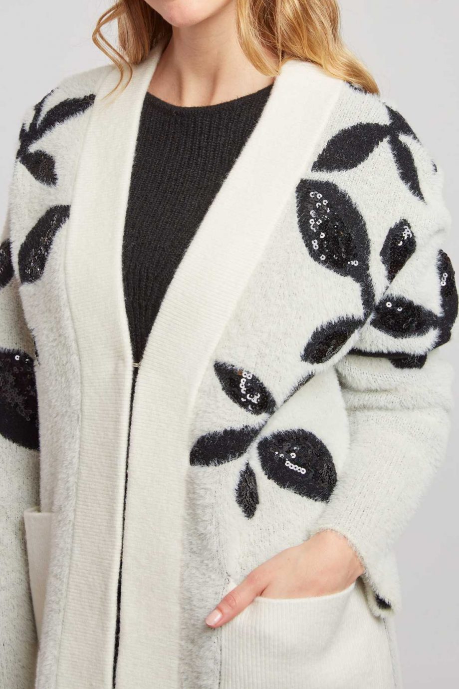 Chaqueta Larga Detalles Blanca - Imagen 4