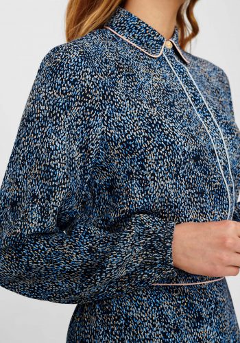 Camisa Estampado Fantasia Azul