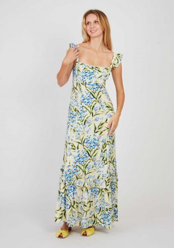 Vestido Largo Ajustado Crudo