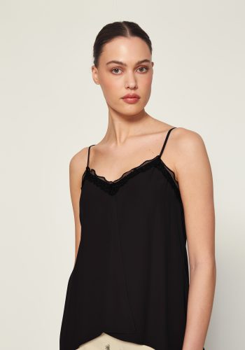 Top Lencero Tirantes Negro
