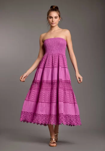 Vestido Largo Bandeau