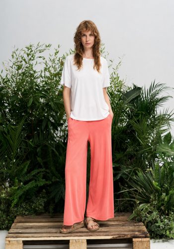 Pantalones Wide Coral