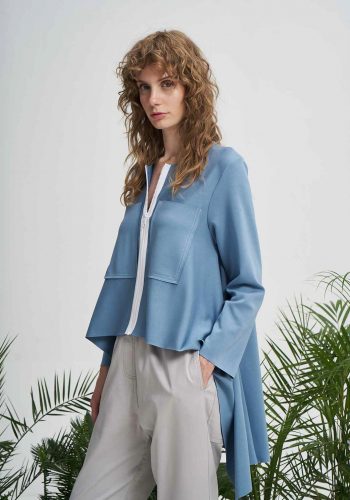 Chaqueta Asimetrica Azul