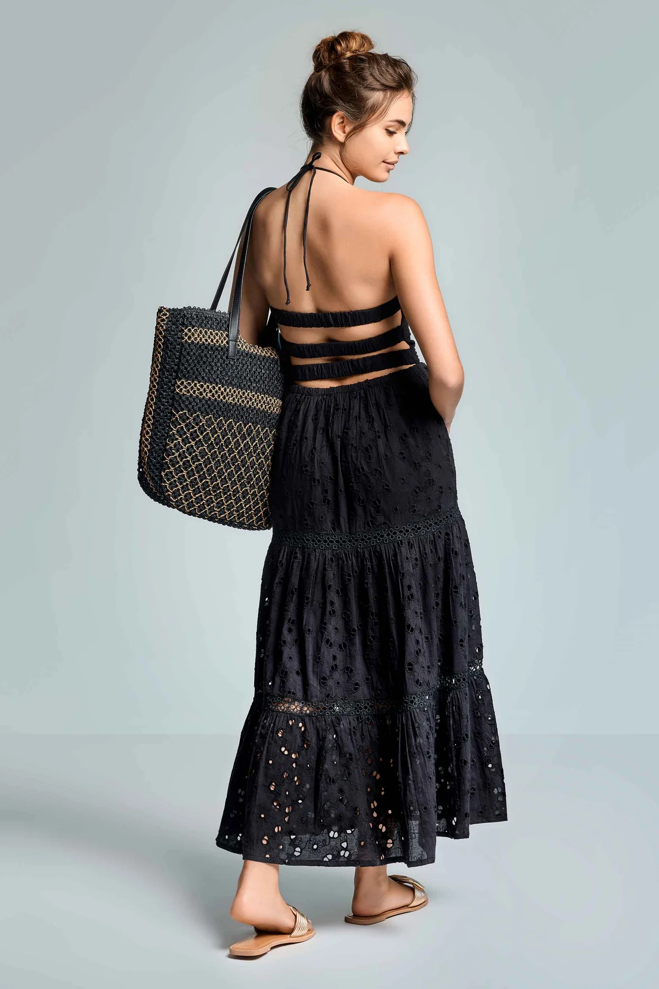 Vestido largo Syria Negro - Imagen 3