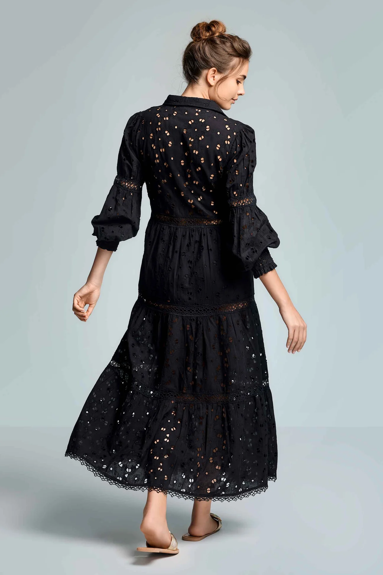 Vestido Largo Joanna Negro - Imagen 3