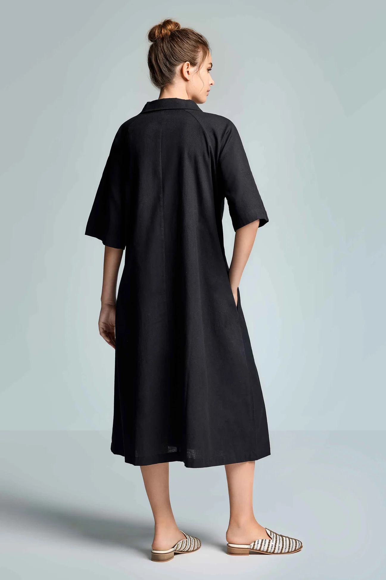 Kaftan Midi Margot Negro - Imagen 3